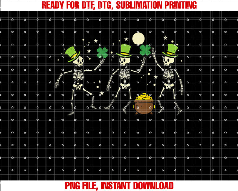 St Patricks Day Skeleton Dancing Saint Pattys Kids Women Men T-shirt