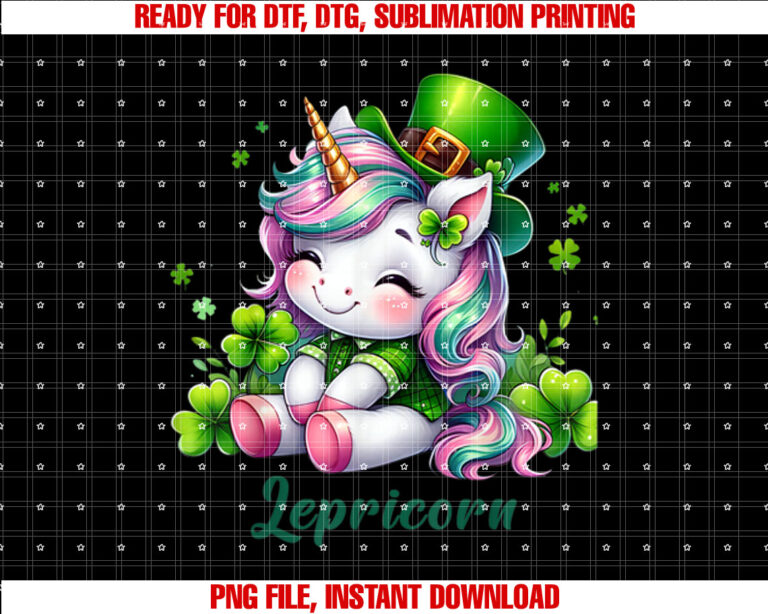 St Patricks Day Unicorn Cute Saint Pattys Girls Lepricorn T-shirt
