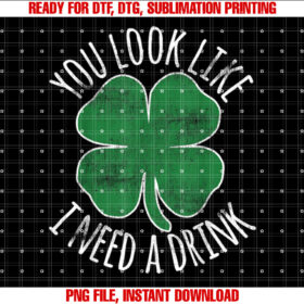 St Patricks Day You Look Like I Need a Drink Beer Shamrock T-shirt