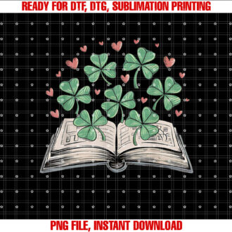 St Patricks Day book lover librarian core shamrock author T-shirt