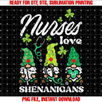 St Patricks Nurses Love Shenanigans Gnomes Scrub Top Women T-shirt