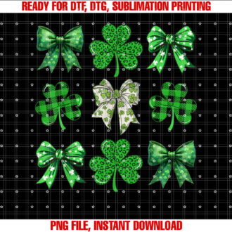 St Patricks day Shamrock Coquette Bow Irish boys women men T-shirt