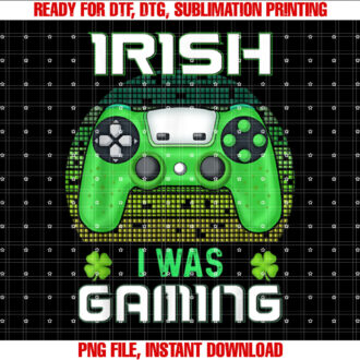 St Patricks day boys kids gamer Shamrock Irish I Was Gaming T-shirt