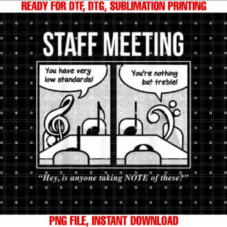 Staff Meeting Funny for Musicians Music Lover Puns T-shirt