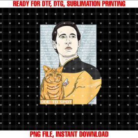 Star Trek the Next Generation Data Ode to Spot Portrait T-shirt