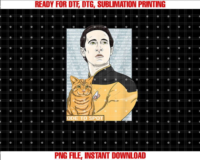 Star Trek The Next Generation Data Ode To Spot Portrait T-shirt
