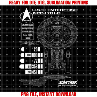 Star Trek The Next Generation USS Enterprise Chart T-shirt