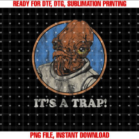 Star Wars Admiral Ackbar Its a Trap Distressed T-shirt