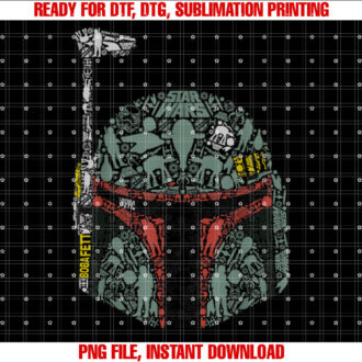 Star Wars Boba Fett Silhouette Helmet Fill Graphic T-shirt