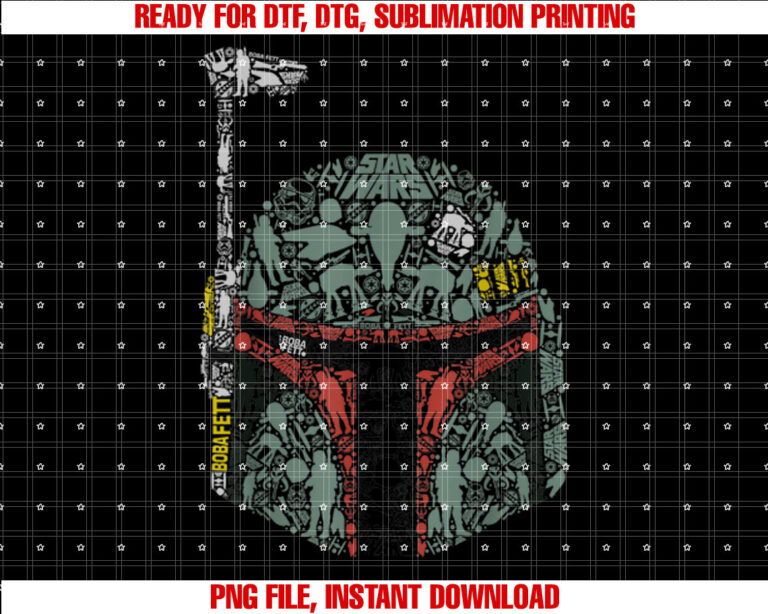 Star Wars Boba Fett Silhouette Helmet Fill Graphic T-shirt