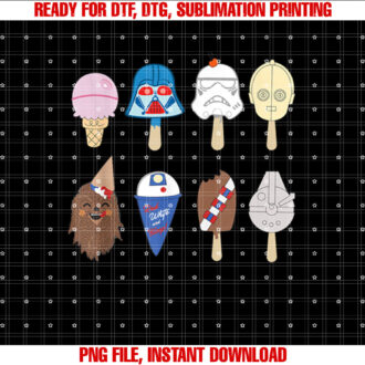 Star Wars Characters as Nostalgic Ice Cream T-shirt