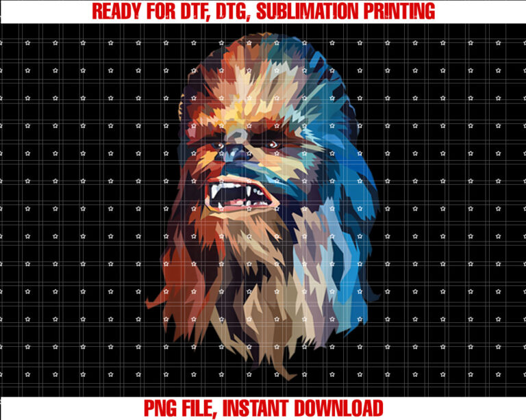 Star Wars Chewbacca Awesome Geometric Style Chewie Portrait T-shirt