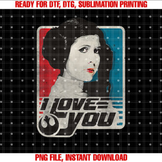 Star Wars Classic Princess Leia I Love You Rebels Symbol T-shirt