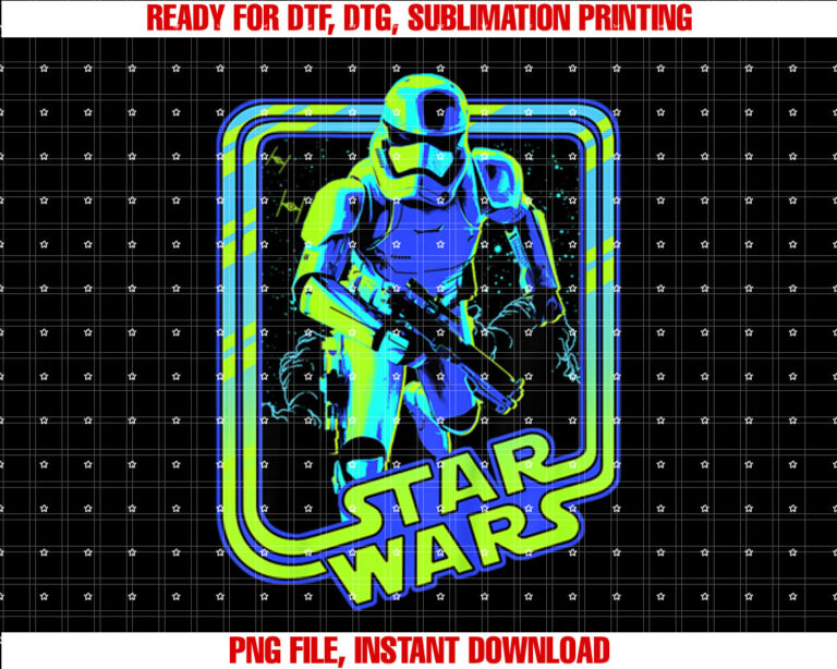 Star Wars Classic Stormtrooper Retro Neon Glow T-shirt