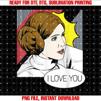 Star Wars Couple Valentines Leia I Love You Pop Art Disney T-shirt