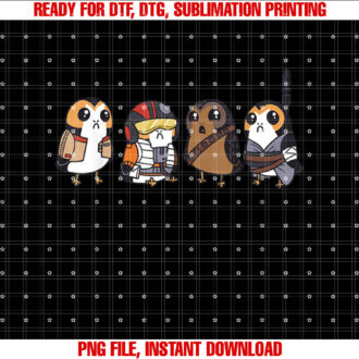 Star Wars Cute Porgs Dressed As Characters Portrait T-shirt