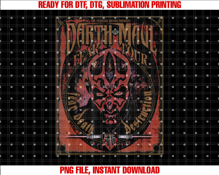 Star Wars Darth Maul Fear Tour Band T-shirt
