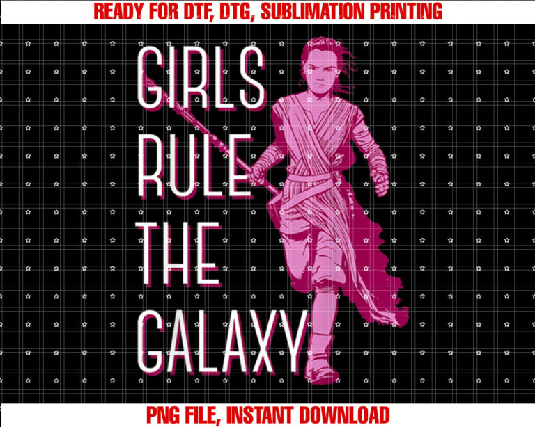 Star Wars Episode 7 Rey Girls Rule The Galaxy T-shirt