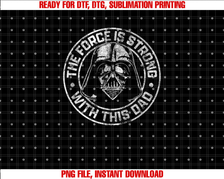 Star Wars Fathers Day Darth Vader Strong Force Dad Disney T-shirt