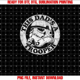 Star Wars Fathers Day Stormtrooper This Dad is a Trooper Circle T-shirt