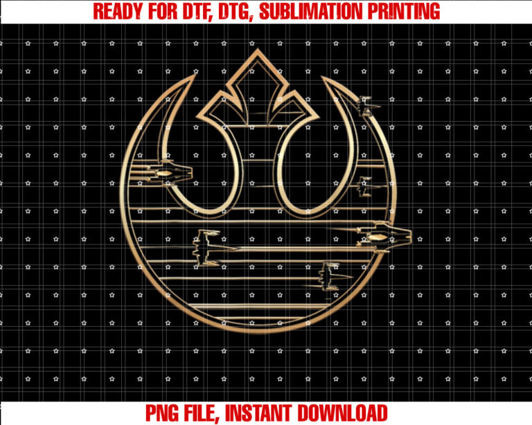 Star Wars Last Jedi Gold Platinum Rebel Fleet T-shirt