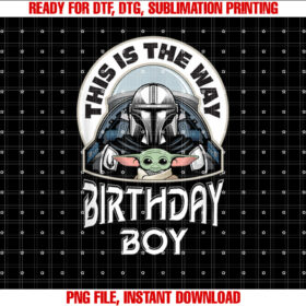 Star Wars Mandalorian and Grogu This is the Way Birthday Boy T-shirt