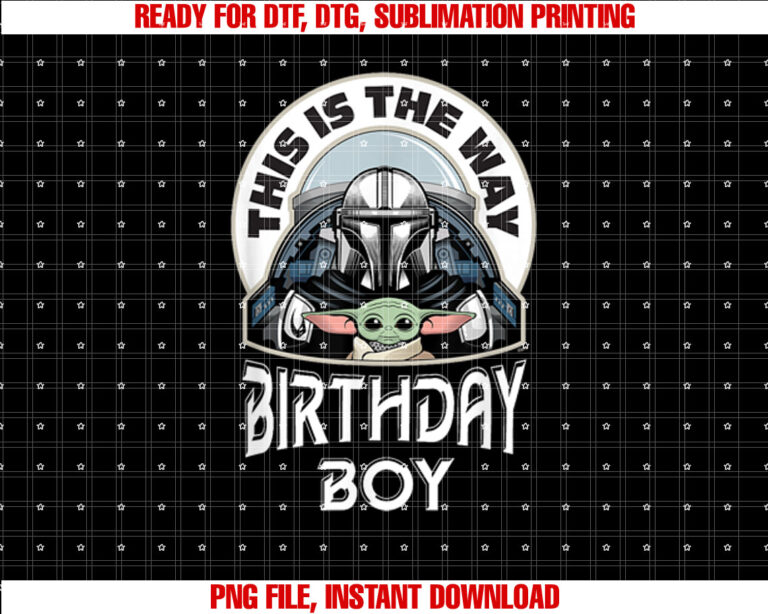 Star Wars Mandalorian and Grogu This is the Way Birthday Boy T-shirt