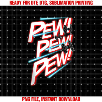 Star Wars Pew Pew Tie Fighter Outline Text T-shirt