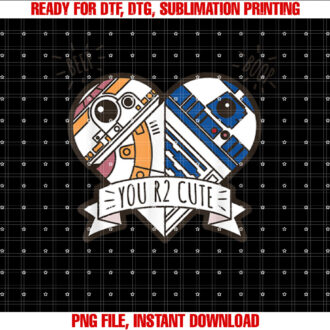 Star Wars R2D2 BB8 Droid Heart Valentines Day T-shirt