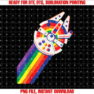 Star Wars Rainbow Millennium Falcon T-shirt