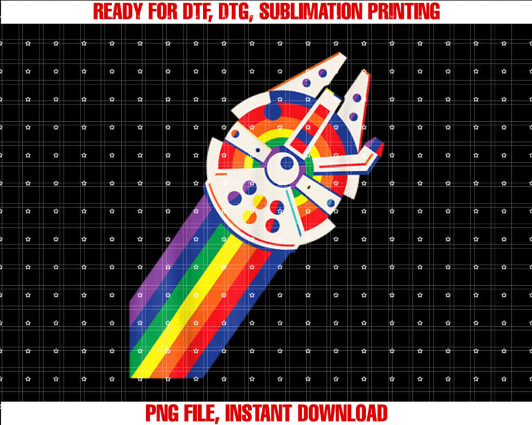 Star Wars Rainbow Millennium Falcon T-shirt