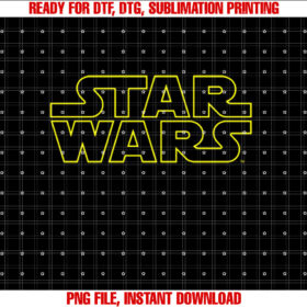 Star Wars Simple Yellow Outline Graphic  T-shirt