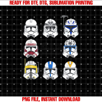 Star Wars The Clone Wars Multiple Trooper Helmets T-shirt