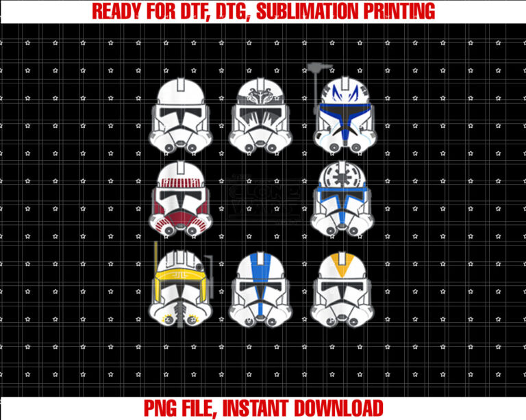 Star Wars The Clone Wars Multiple Trooper Helmets T-shirt