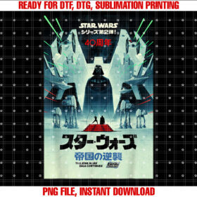 Star Wars the Empire Strikes Back 40th Anniversary Kanji T-shirt