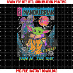 Star Wars the Mandalorian the Child Comic Book T-shirt