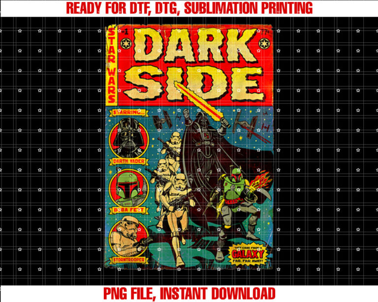 Star Wars Vader Dark Side Retro Comic Graphic T-shirt