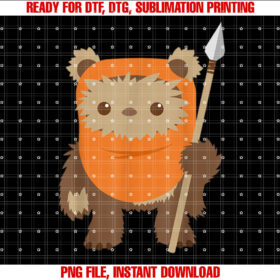 Star Wars Wicket Ewok Chibi Kawaii Cute Graphic T-shirt