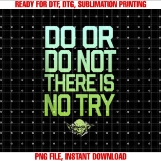 Star Wars Yoda Do Or Do Not There Is No Try Gradient Text T-shirt