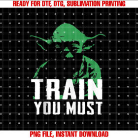 Star Wars Yoda Green Hue Train You Must Portrait T-shirt