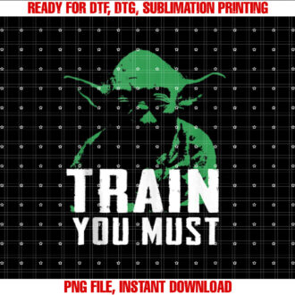 Star Wars Yoda Green Hue Train You Must Portrait T-shirt