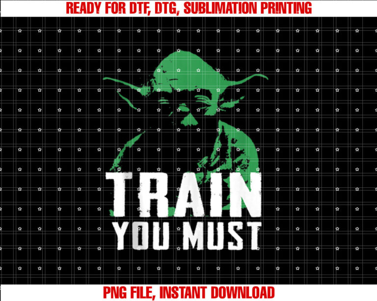 Star Wars Yoda Green Hue Train You Must Portrait T-shirt