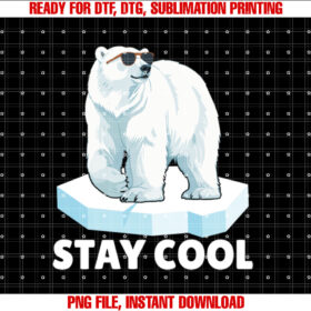 Stay Cool Polar Bear With Sunglasses Fun Arctic Animal T-shirt