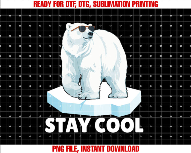 Stay Cool Polar Bear with Sunglasses Fun Arctic Animal T-shirt