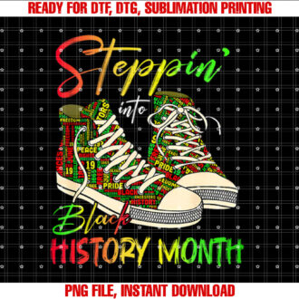 Stepping Into History Month Girls Sneakers Men T-shirt