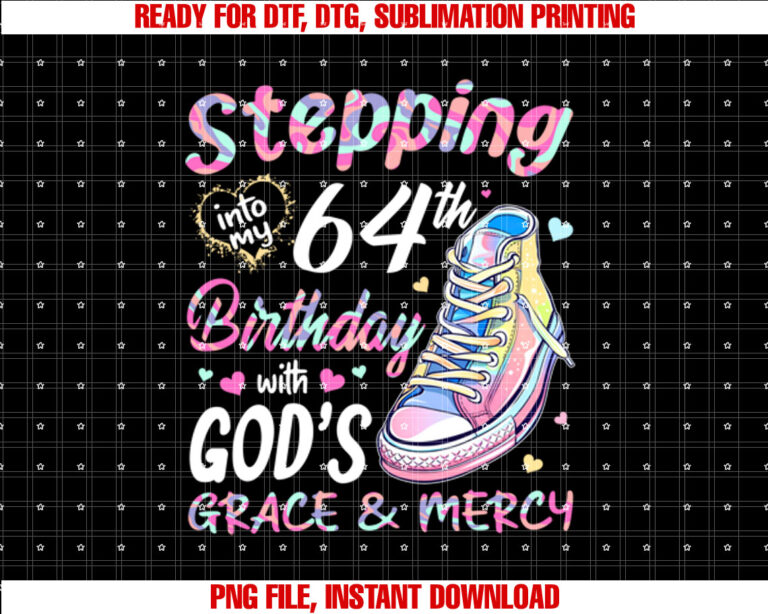 Stepping into My 64th Birthday 64 Years Old Birthday T-shirt