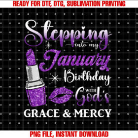 Stepping Into My January Birthday Women Girls Ladies Bday Bd T-shirt