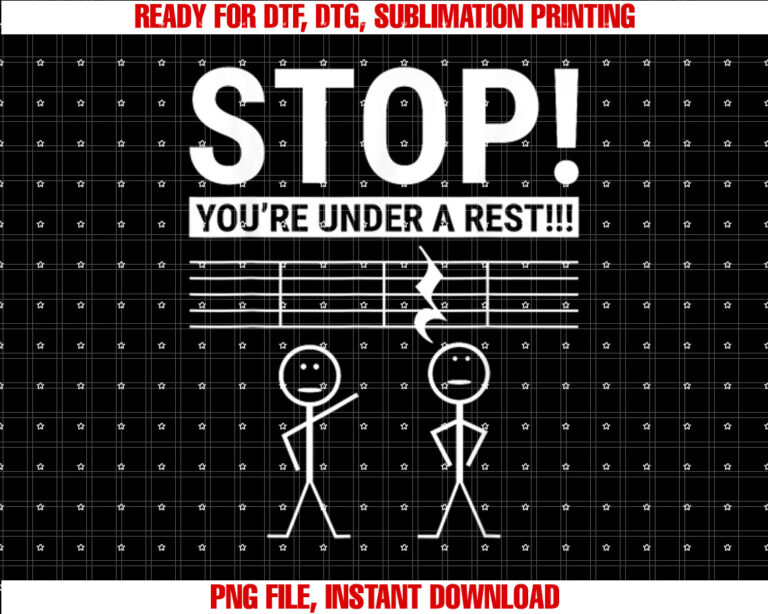 Stop You Are Under a Rest Funny Musician T-shirt
