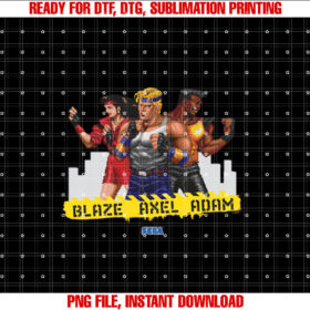 Streets of Rage Blaze Axel Adam Sega Genesis Video Game T-shirt