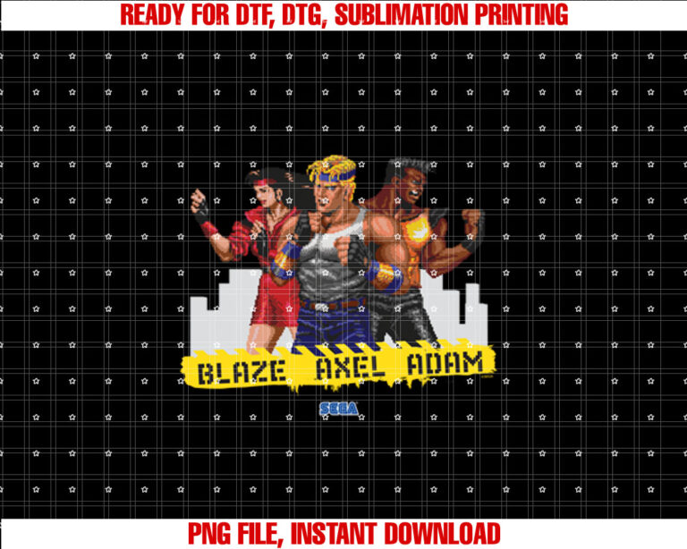 Streets of Rage Blaze Axel Adam SEGA Genesis video game T-shirt
